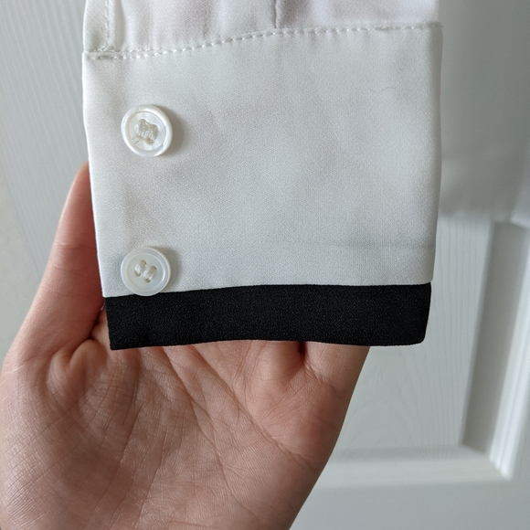 White long sleeve work blouse S - Picture 4 of 4